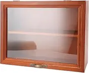 Clear Display Wood Cabinet, Freestanding Wooden Display Shelves, Wood Cubby Shelf for Display & Home Decor
