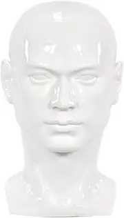 yotijar Male Mannequin Head, Made PVC Plastic, Making it Quite Resistant to Damage - White