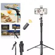 Portable 68" Wireless Remote 360° Selfie Stick Tripod Phone Stand W/ Fill Lights