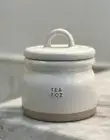 Hearth & Hand 7 oz STONEWARE CROCK TEA CANISTER w LID Cream Clay MAGNOLIA Target