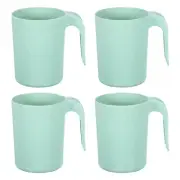 4Pcs Cups, Unbreakable Reusable Water Tumbler with Handle, Green