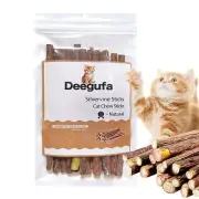 15 Pack Cat Chew Stick Silvervine Matatabi Catnip Sticks Natural Chew Toys