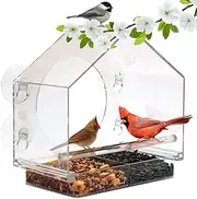 Clear Window Bird Feeders with Strong Suction Cups - StrongSuction Cup Bird Feeder .Window Clear Bird Feeders forWindow - Bird Houses for Viewing