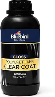 Bluebird 16.9 Fl Oz Polyurethane Clear Coat for Furniture, Paintings, Water-Based Professional Varnish (Gloss)