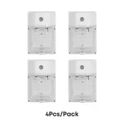 4-PACK Outdoor LED Wall Pack 26Watt 5000K in white Housing+dusk to Dawn Sensor