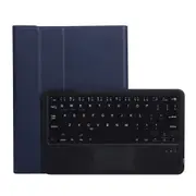 Bluetooth Keyboard Leather Case For Ipad Pro 10.5 With Touch Control Lambskin Texture Compatible With 10.2 2021 & 2020 & 2019 / Air 3 Blue