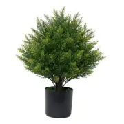 ECOLVANT Artificial Topiary Ball Tree 19''T Faux Little Bush Ball Tree UV