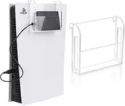 Desing Wish PS5 Wall Mount with 2 Controllers Mount Wall PS5 Wall Mount Acrylic PS5 Stand for Playstation 5 Disc/Digital Edition Controller Accessories Wall Mount