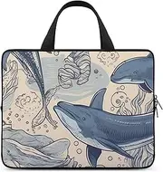 [FHPCE] Laptop Shoulder Bag Laptop Bag Computer Bag Patterns And Oceans Messenger Bag for Unisex, Patterns and Oceans, 10inch