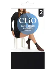 Clio 2 Pack Sheer Anklets 15D