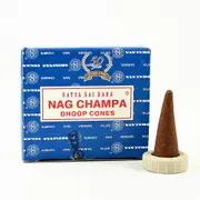 Nag Champa - Satya Sai Baba Incense Cones - Bulk 120 Cone Box - Fresh Batch