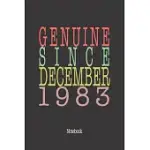 GENUINE SINCE DECEMBER 1983: NOTEBOOK