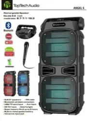 Bluetooth 1500 Watts Professional Karaoke Multimedia Speaker (FREE MICROPHONE)
