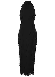 A.W.A.K.E Mode Laser-cut Maxi Dress - Black - 38 (UK 6 / XS) 38 (UK 6 / XS)