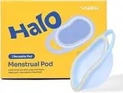 Halo Menstrual Disc Pod - One-Handed Insertion - Pull Tab for Easy Removal - Reusable Medical-Grade Silicone - Menstrual Cup, Tampon, Pad Alternative - 12 Hours Protection, Equals 10 Tampons