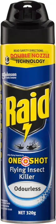 Raid One Shot Pest Odourless Flying Insect Killer Spray 320 g
