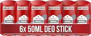 Old Spice Original Deodorant Stick for Men, 6 x 50 ml, 48H Fresh, Long-Lasting Fragrance in Perfume Quality, 0% Aluminium Salts, No Stains on Black and White, Made from 50% Recycled Plastic