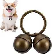 Copper Bells for Dog Collars, Dog Bells for Pet Tracking, Extra Loud Dog and Cat Bells for Collar, Dog Collar Bell Copper Collar Bell with Quick Clips for Pet Tracking & Doorbell Potty Training,