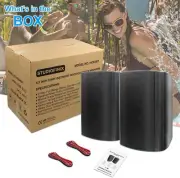 Herdio Home 6.5'' Indoor/Outdoor Waterproof Speakers Wall Mount Deck Pool Patio