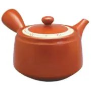 Teapot Kyusu Tokoname - AKIRA - Orange - 340 ml cc - Stainless Infuser - Dot