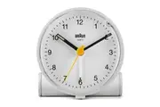 7cm White Analogue Alarm Clock By BRAUN