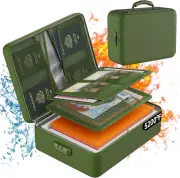 Fireproof Waterproof Document Organizer Box 8 Layers Portable Home Travel Safe