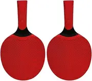 Sports Goods Silicone Multi-Color Table Tennis Rackets Suitable for Beginners in Training and Competition Red