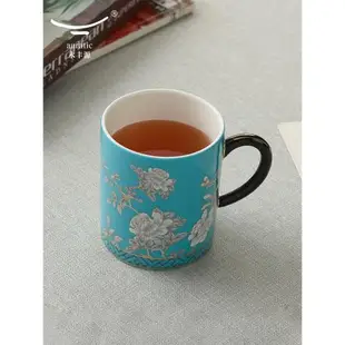 【新品】永豐源水墨牡丹陶瓷馬克杯對杯杯子情侶輕奢水杯禮盒裝