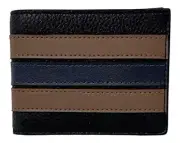 COACH Men Slim Billfold Wallet with Varsity Stripe