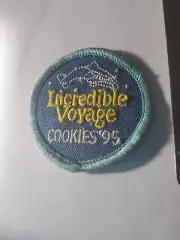 Vintage Girl Scout Patch Incredible Voyage Cookies '95 2 inchs