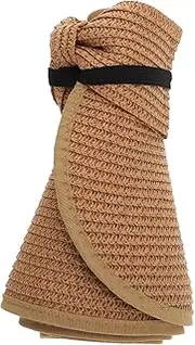 [BESTYASH] Folding Beach Hat for Women Wide Brim Summer Sun Visor Cap Lightweight Breathable for Outdoor Activities Travel and Everyday Wear Comfortable Fit Design Coffee