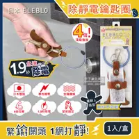 在飛比找HOTAI購優惠-【日本ELEBLO】頂級4倍強效條紋編織除靜電薑餅人造型皮革