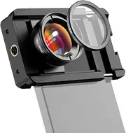 Blelsa Mobile Phone 100Mm Macro Lens 10X + Cpl Filter Kit with Universal Phone Clip Storage Box Replacement for 14/13/12/11 Phones Black