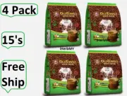 Old Town 3-In-1 Instant Hazelnut White Coffee 15 Sticks x 38g ( Pack of 4 )