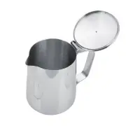 (350ml)Stainless Steel Coffee Cup Mug Milk Frothing Pitcher Jug With Lid For