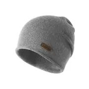 2PCS Outdoor Sports Caps Windproof Wool Knitted Thermal Hiking Caps Ski Cycling Running Hat GREY COLOR