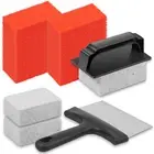25x Griddle Cleaning Kit Multipurpose Grill Cleaner Set w/ Scraper Scouring Pads