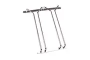 Bartender Chrome Plated Undershelf Twin Glass Stemware Rack 28cm Silver