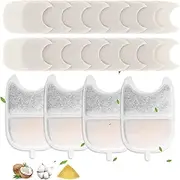 Wireless Cat Water Fountain Filter, 4-Pack Filter Replacements with Sponges, 5 Layer Replacement Filters for Pet Fountain Battery Operated