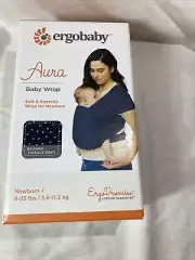 Ergobaby Aura Baby Wrap Newborn+ 8-25 lbs. Lightweight Twinkle Grey Stars