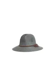 beaded piping felt top hat S grey