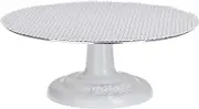 Ateco Cast Iron and Non-Slip Pad Cake Stand, 12 inch, White