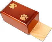 Happyyami Wooden Pet Ashes Keepsake Urn for Dogs and Cats Small Memorial Box for Pet Cremation Ashes Lightweight and Simple Design