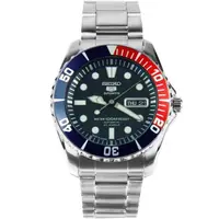 在飛比找蝦皮購物優惠-SEIKO WATCH 精工全日本製鋼殼膠帶100米藍紅框寶