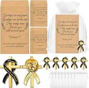 [Misdary] 50 Set Celebration of Life Favors Memorial Flowers Pins Funeral Favors Pins Forget Me Not Poem Cards with Organza Bags Memorial Gift for Sympathy Funeral Guest Return