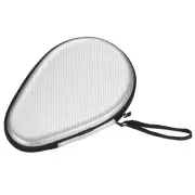 Table Tennis Racket Case Ping Pong Paddle Case Cover Gourd Shape, Texture Silver
