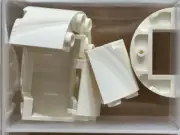 LEGO Parts - White Cylinder Half 2 x 4 x 2 with 1 x 2 Cutout - No 24593 - QTY 5