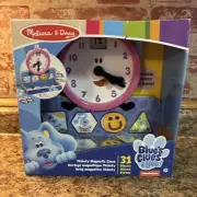 New Blues Clue’s & You Tickety Tock Magnetic Clock in Box 31 Pieces Blues Clues