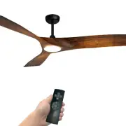 62 inch Ceiling Fan with Light DC Motor 3 ABS Blade Hand Painted 6 Speed Fan