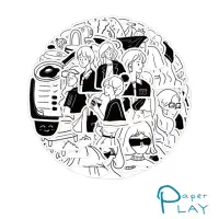 在飛比找momo購物網優惠-【Paper Play】創意多用途防水貼紙-黑白線條漫畫人物